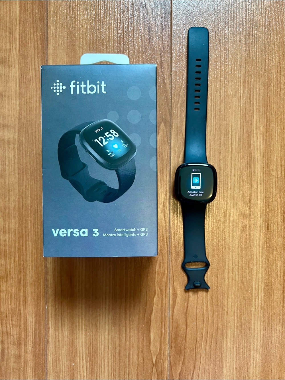 Fitbit Versa 3 Smartwatch Black GPS Heart Rate Monitor Fitness Tracker